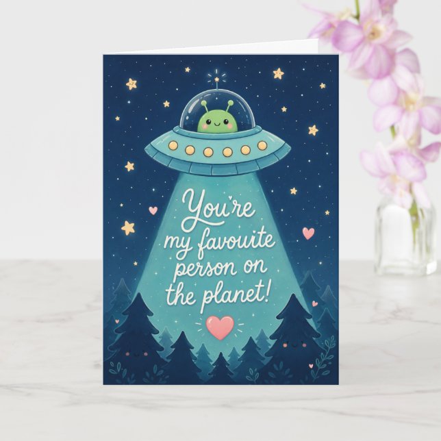 Söt Du Är Min Favoritperson På Planeten  Kort (Orkide)