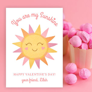 Söt Du är min Solsken Barn Klassrum Valentine Anteckningskort
