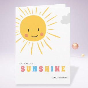 Söt Du är min Solsken Sol Illustration Kort