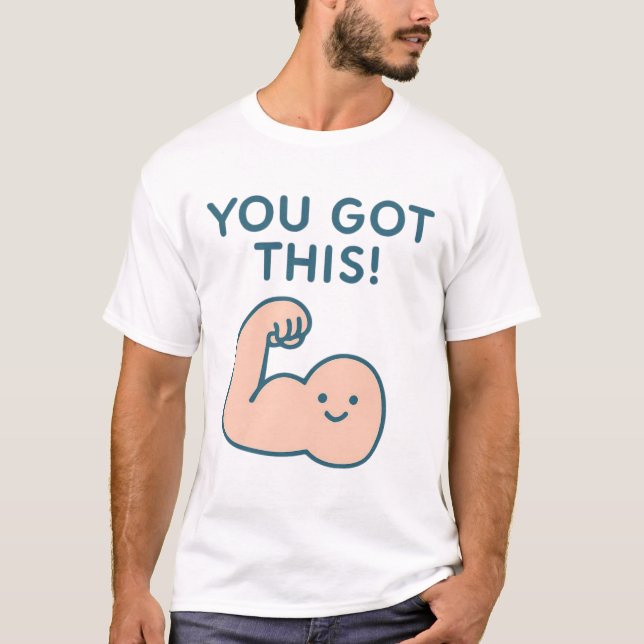 Söt Du Klarar Det Flex Arm Design T Shirt (Framsida)