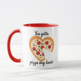 Söt Du Måste Ha En Pizza I Mitt Hjärta Puns Mugg