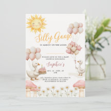 Söt dum gå unge baby shower inbjudan