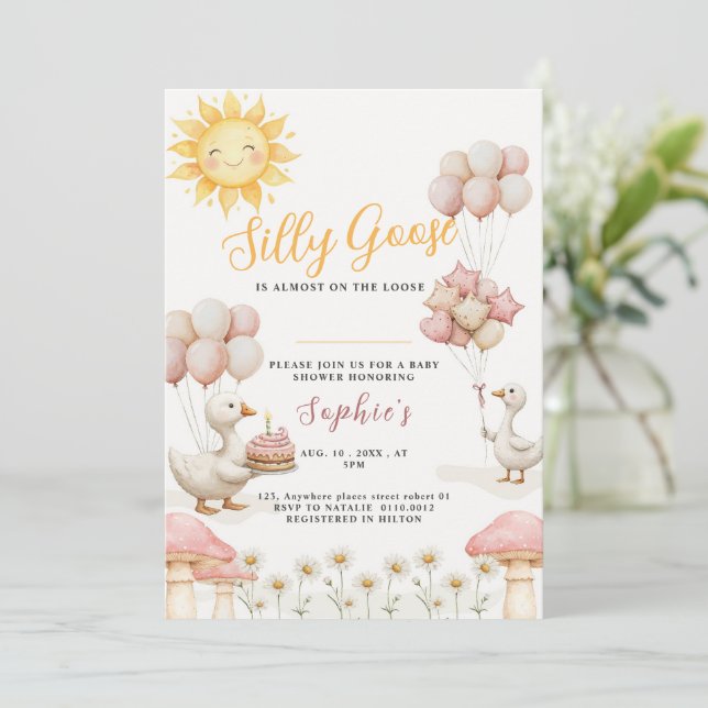 Söt dum gå unge baby shower inbjudan (Stående Fram)
