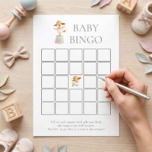 Söt dum gås bingo rosa baby shower spelkort inbjudningar