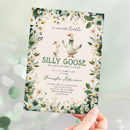 Söt dum gås könsneutral baby shower inbjudningar