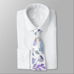 Söt Dusty Blue Lilac Watercolor Flowers Mönster Slips<br><div class="desc">Dusty Blue och Lilac Watercolor Flowers Mönster Neck Tie</div>