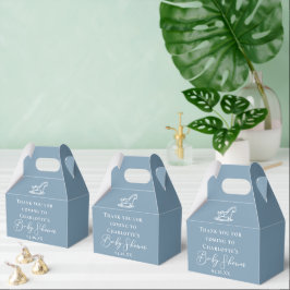 Söt Dusty Blue Personlig Baby Shower Presentaskar