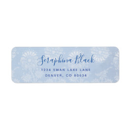 Söt Dusty Blue Snöre Return-adressetikett Returadress Etikett