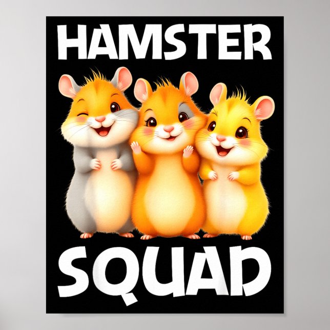 Söt dvärghamsterdesign för män kvinnor barn poster (Framsidan)