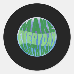 Söt Earth Day Varje dag miljövård G Runt Klistermärke