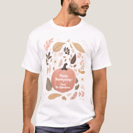 Söt Earthy Pumpkin Foliage Thanksgiving Party T Shirt