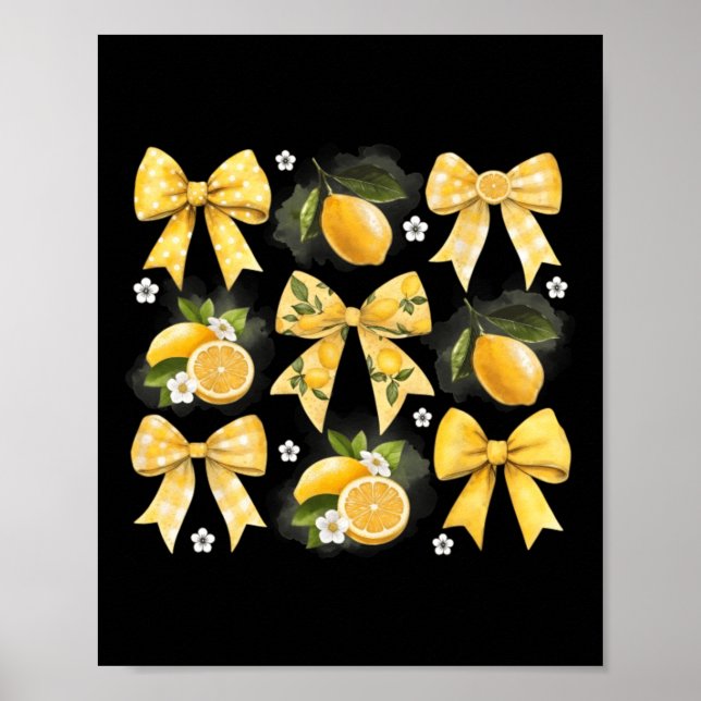 Söt Easy Peasy-båge Lemon Squeezy Hej sommar Poster (Framsidan)