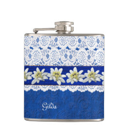 Söt Edelweiss och Snöre Anpassningsbar Flask Fickplunta