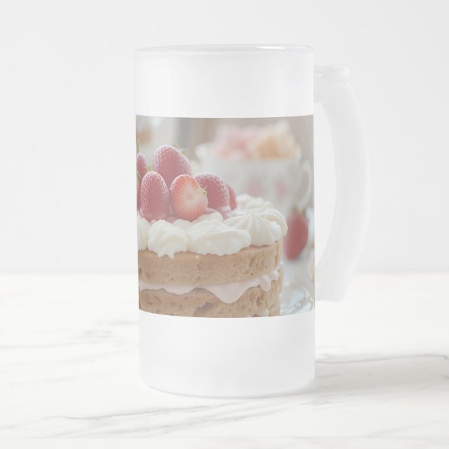 Söt eftermiddagste frostat ölglas (Framsida höger)