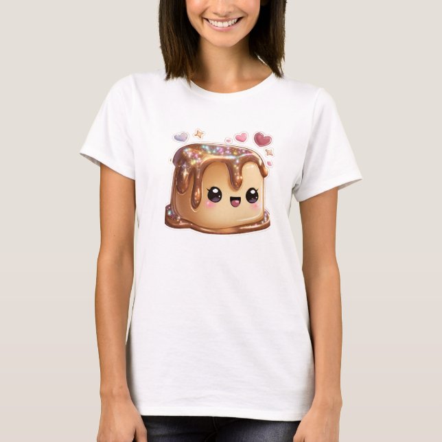 Söt Efterrät Grafik Vit T-shirt (Framsida)