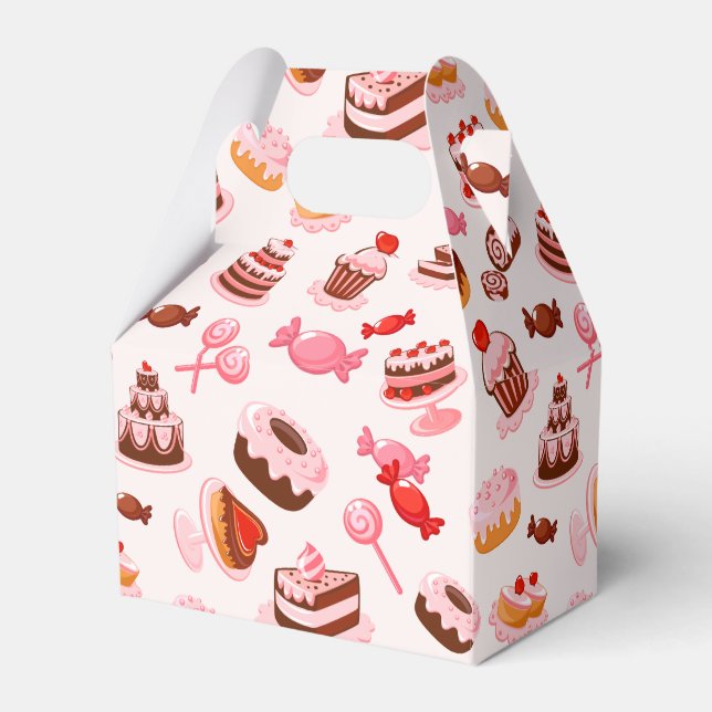 Söt efterrättstält förmånslåda presentaskar (Framsidan Sidan)