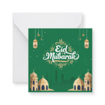 Söt Eid Mubarak hälsning Grön