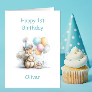 Söt Ekorre 1-årsdag Kort