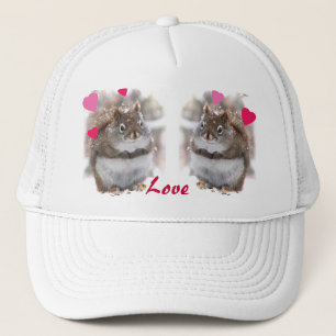 Söt ekorrevalentin truckerkeps