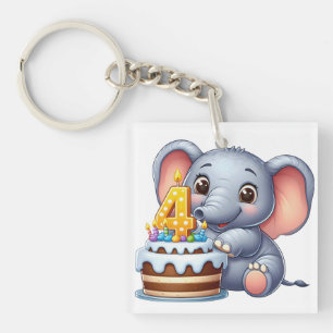Söt elefant 4-årsdag