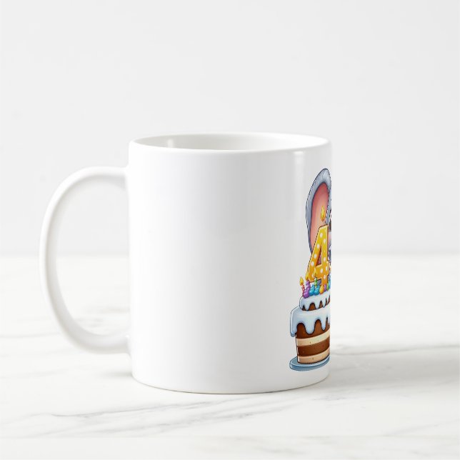 Söt elefant 4-årsdag kaffemugg (Vänster)