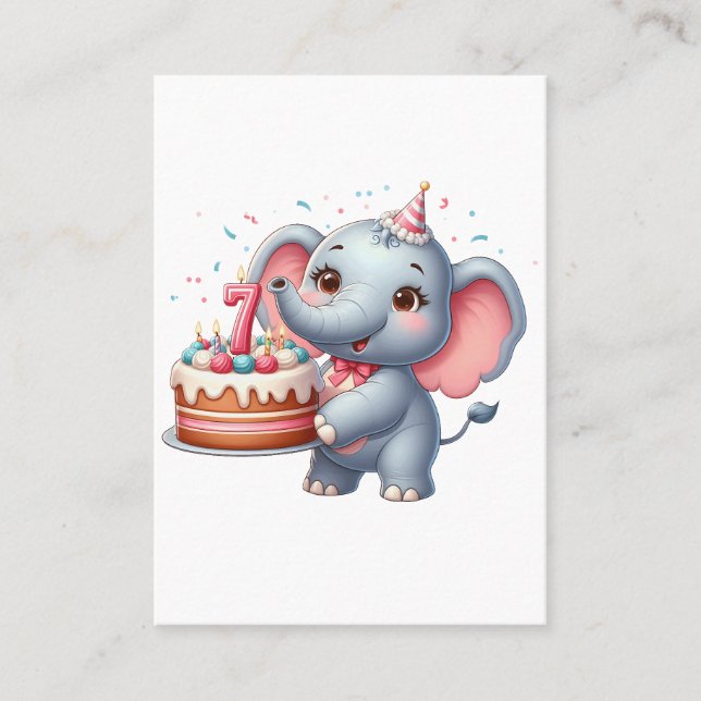 Söt Elefant 7-årsdag (Framsida)