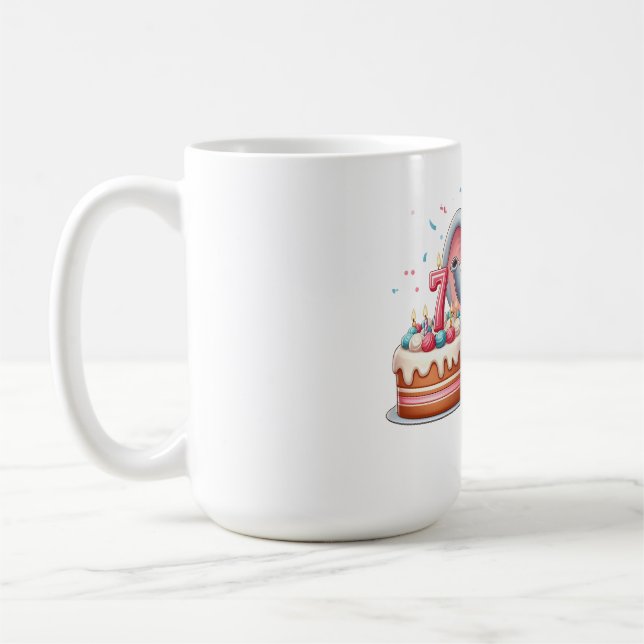 Söt Elefant 7-årsdag Kaffemugg (Vänster)