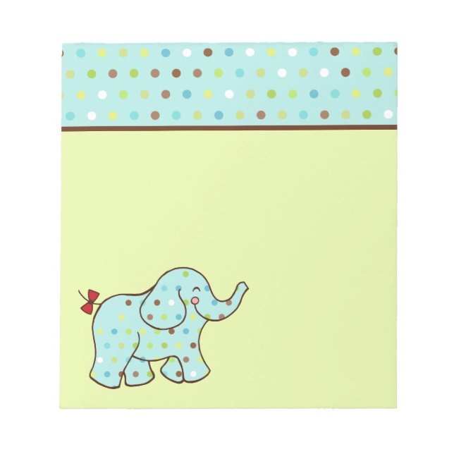 Söt Elefant Anteckningsblock Present (Framsida)