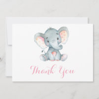 Söt Elefant Bebis Flickan Rosa och Grå