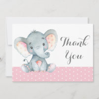 Söt Elefant Bebis Flickan Rosa och Grå