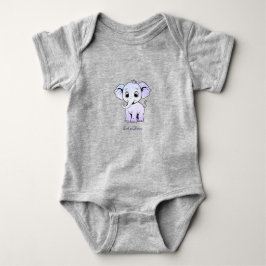 Söt Elefant Bebis Kroppsoverall T Shirt