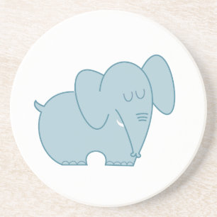 Söt elefant (blå) underlägg