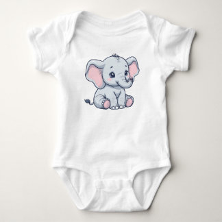 Söt Elefant-Body för Bebisar T Shirt