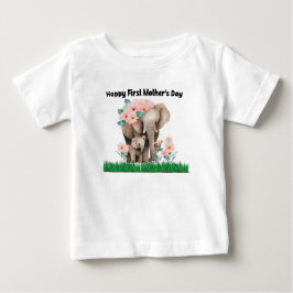Söt elefant från lycklig första mor-dagen t shirt