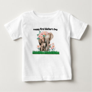 Söt elefant från lycklig första mor-dagen t shirt
