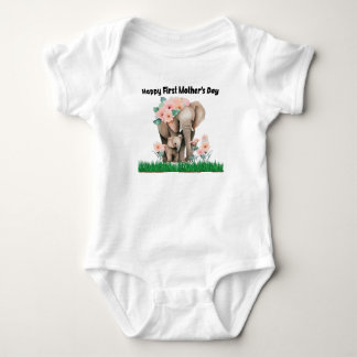 Söt elefant från lycklig första mor-dagen t shirt
