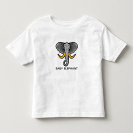 Söt Elefant Huvud Småbarn T-Shirt Vilda Djur