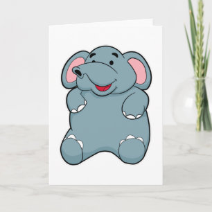 Söt Elefant Kort