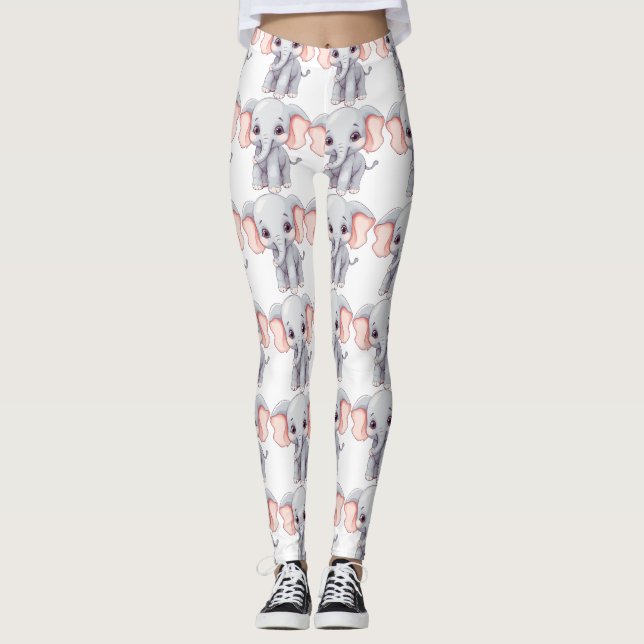 söt elefant leggings (Framsida)