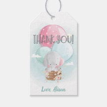 Söt Elefant Neutral Bebis Shower Tack