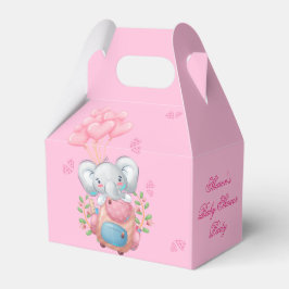 Söt elefant och ballong baby shower presentförpack presentaskar