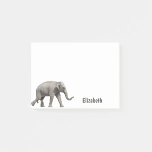 Söt Elefant Personligt Namn Post-it Block
