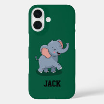 Söt elefant som bär present