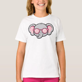 Söt elefant som bär solglasögon t shirt