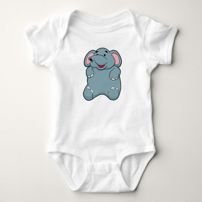 Söt Elefant T Shirt (Framsida)