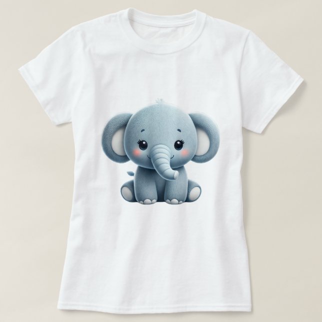 Söt elefant T-Shirt (Design framsida)