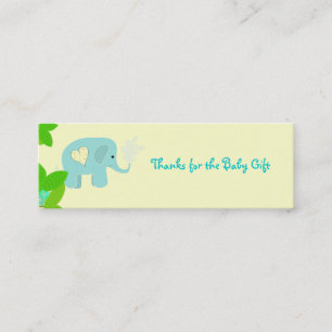 Söt Elefant Tack Mini Visitkort