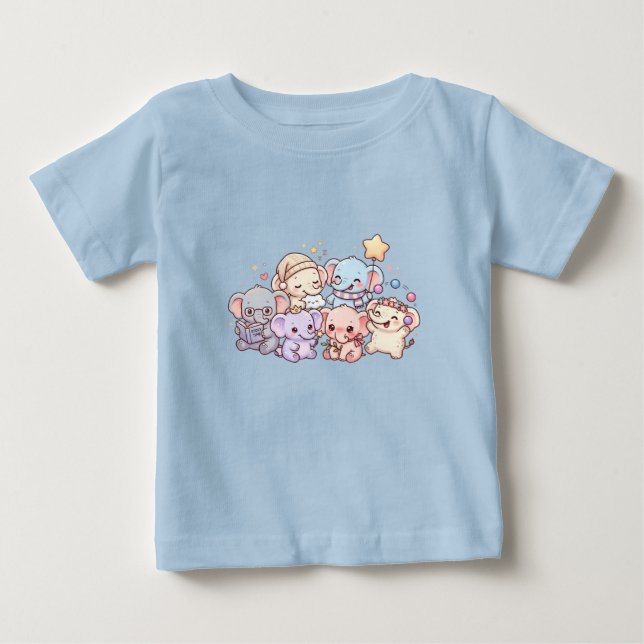 Söt Elefant Vän Barn T-Shirt (Framsida)