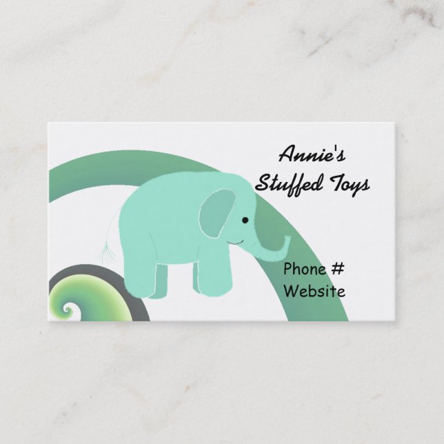 Söt Elefant Visitkort (Framsida)
