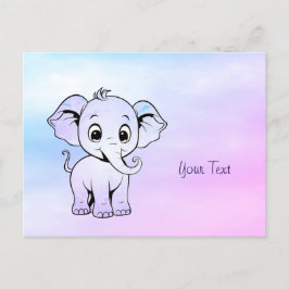 Söt Elefant Vykort